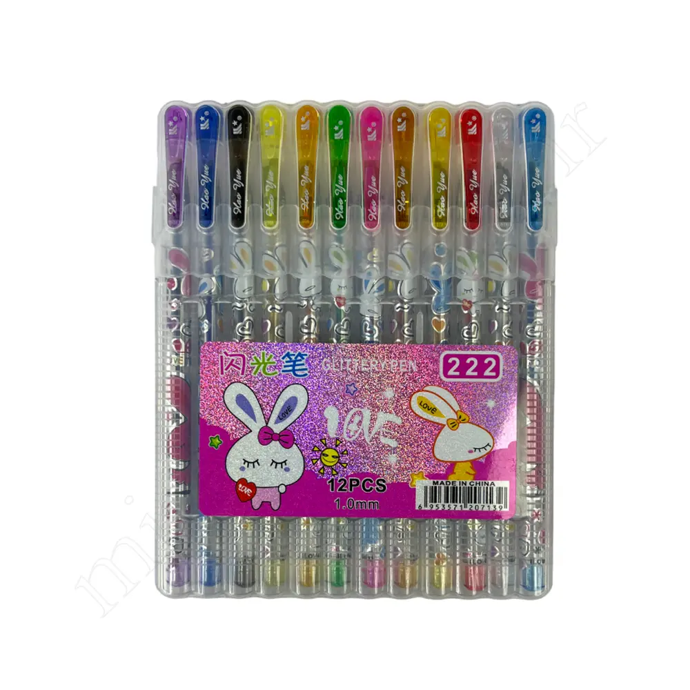 ست خودکار 12رنگ اکلیلی گلیترپن GLITTERY PEN