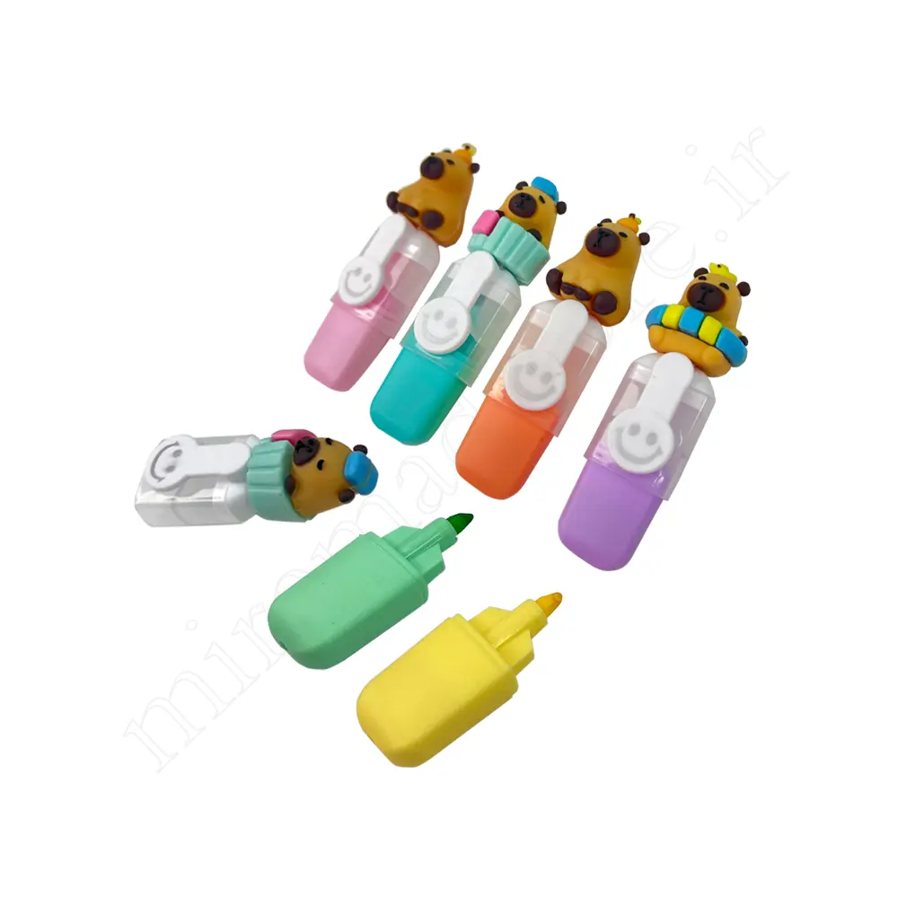 ماژیک هایلایتر فانتزی 6 عددی AL-160 CAPYBARA