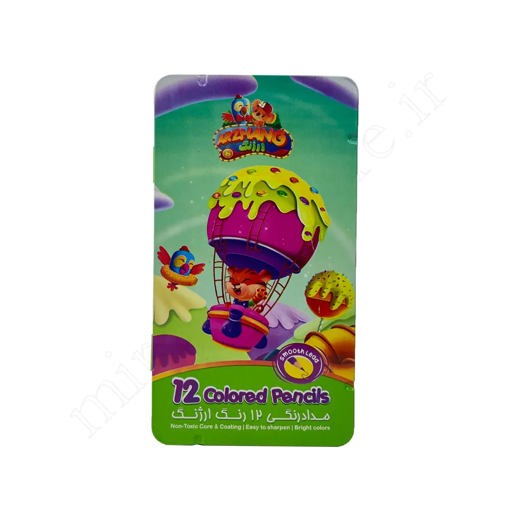 مداد رنگی 12 رنگ فلزی ارژنگ ARZHANG NO:3320