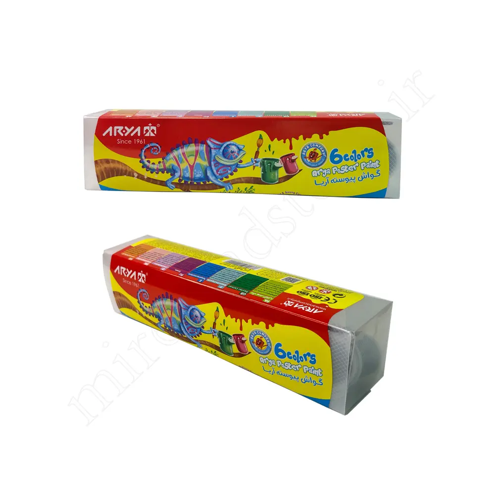 گواش 6 رنگ طلقی اریا ARYA NO:4009