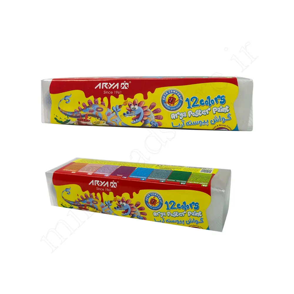 گواش 12 رنگ طلقی اریا ARYA NO:4015