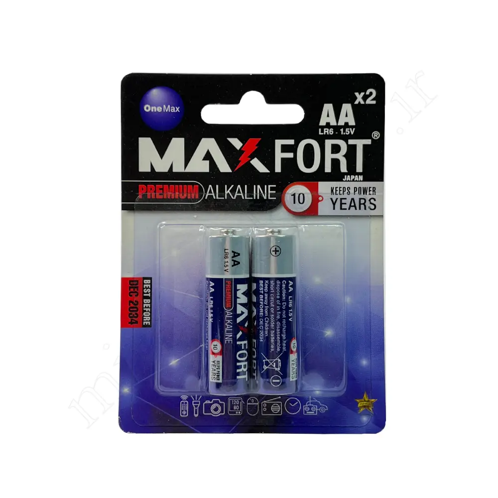 باتری قلمی آلکالاین AA مکس فورت MAX FORT