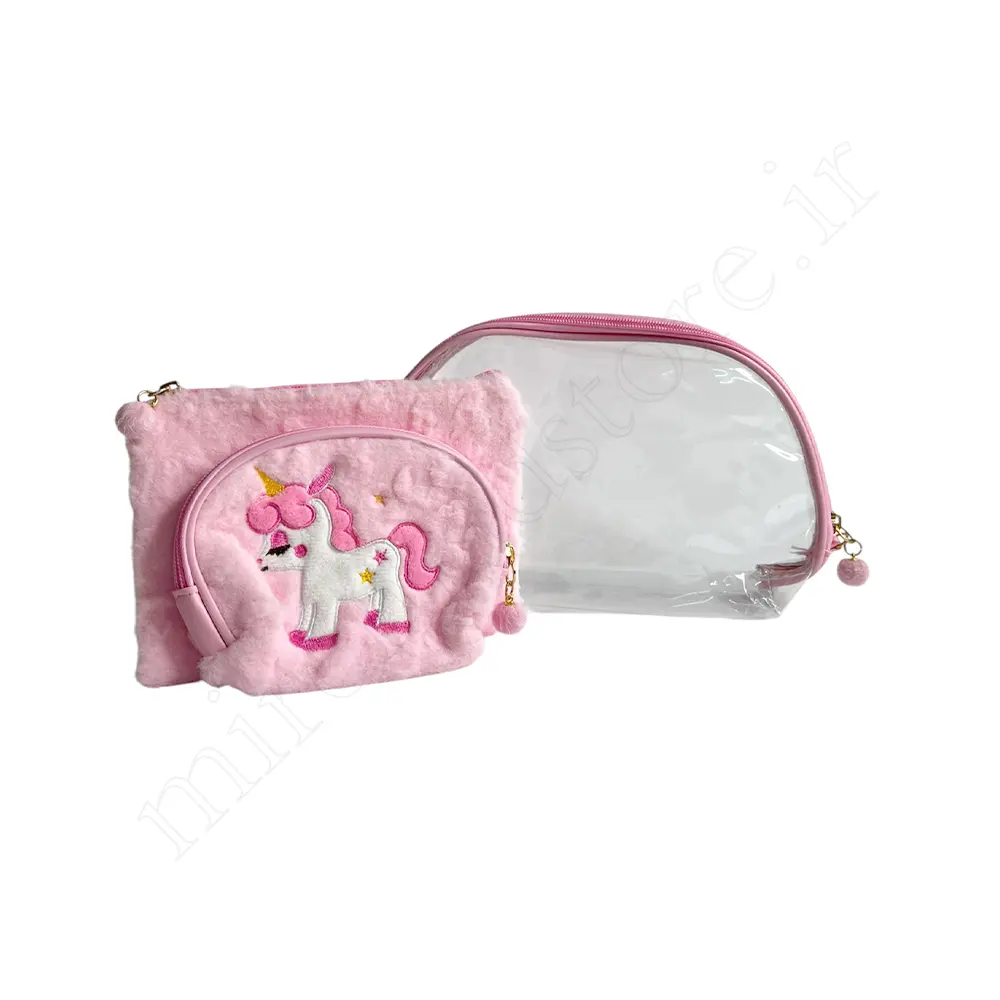 کیف آرایش طلقی سه تیکه cosmetic bag