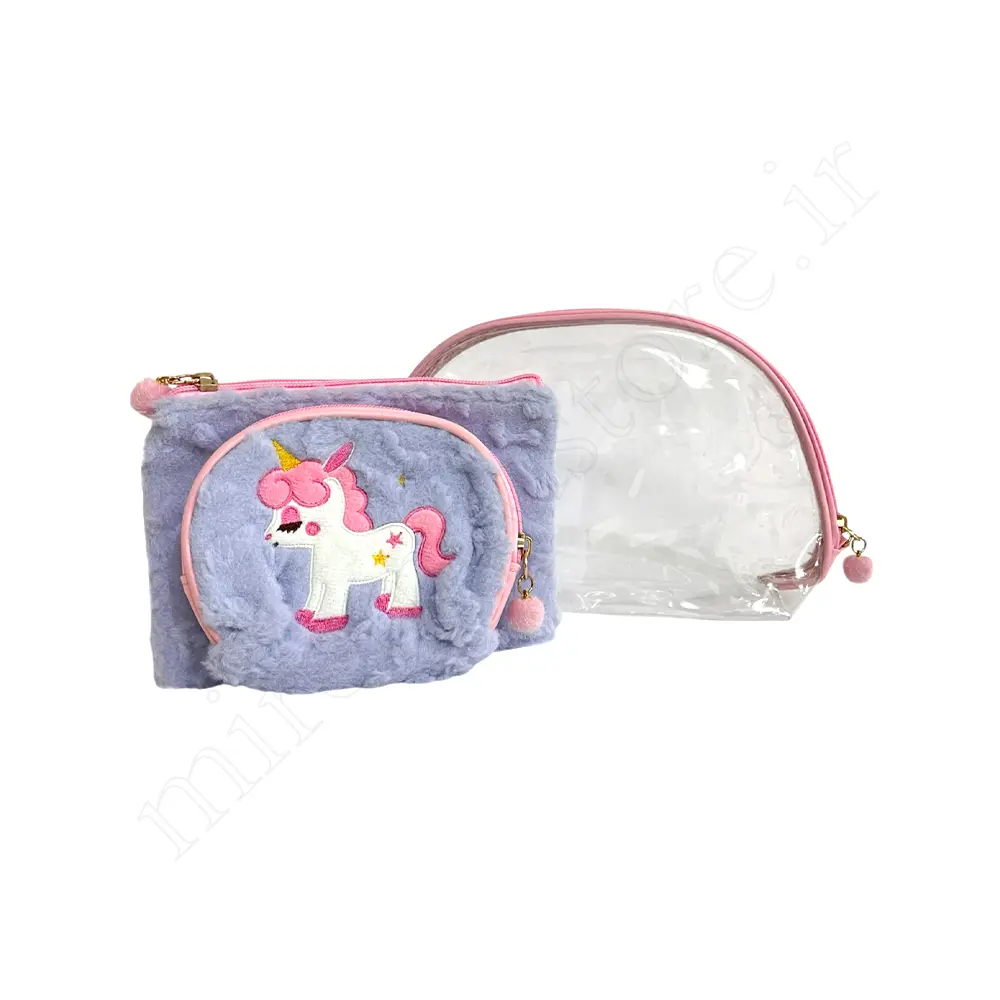 کیف آرایش طلقی سه تیکه cosmetic bag