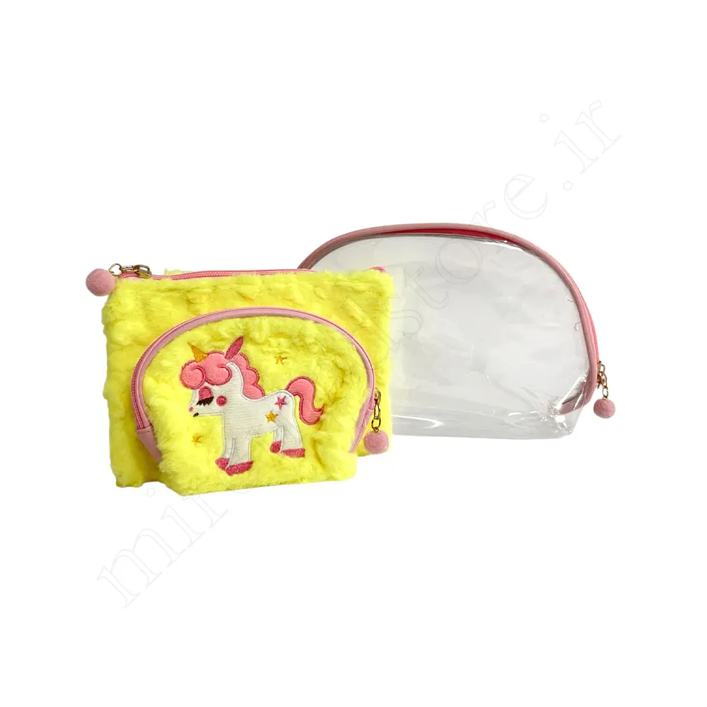 کیف آرایش طلقی سه تیکه cosmetic bag