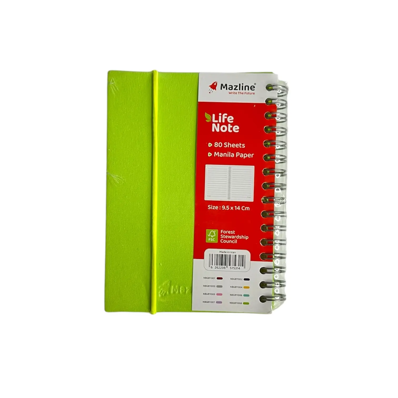 دفترچه کلاسیک 80 برگ فنری Mazline-5314