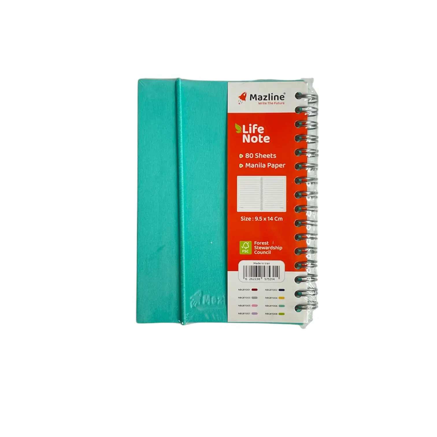 دفترچه کلاسیک 80 برگ فنری Mazline-5314