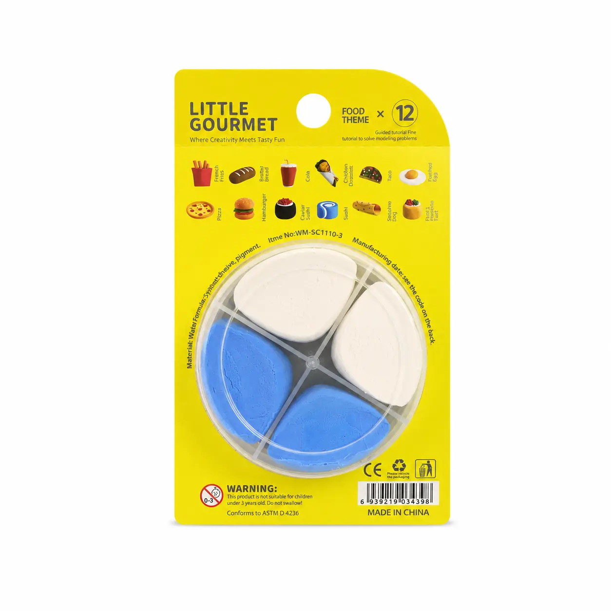 خمیر کلی 4عددی LOUFOR NO:WM-SC1110-8