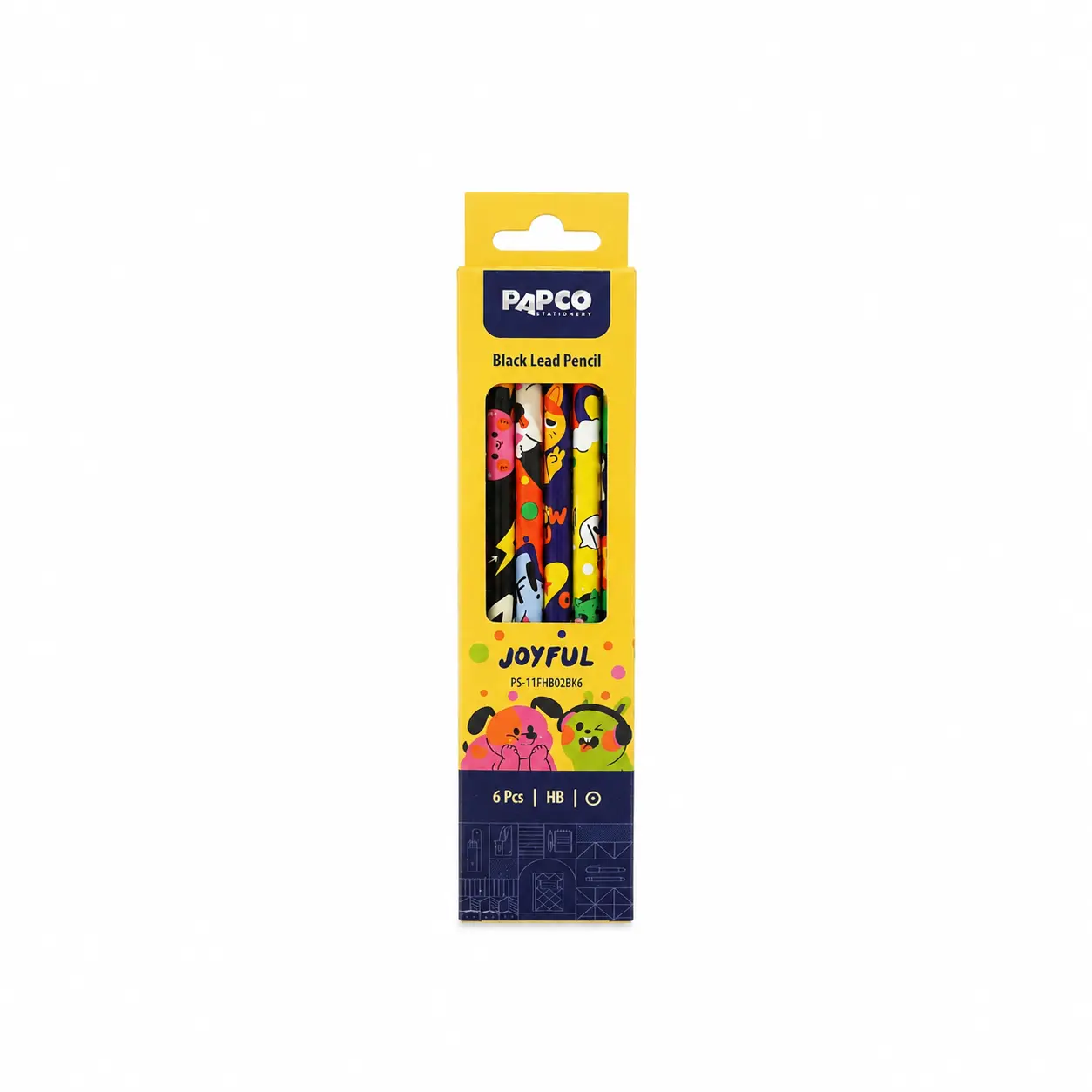 مداد طرحدار 6عددی پاپکو papco