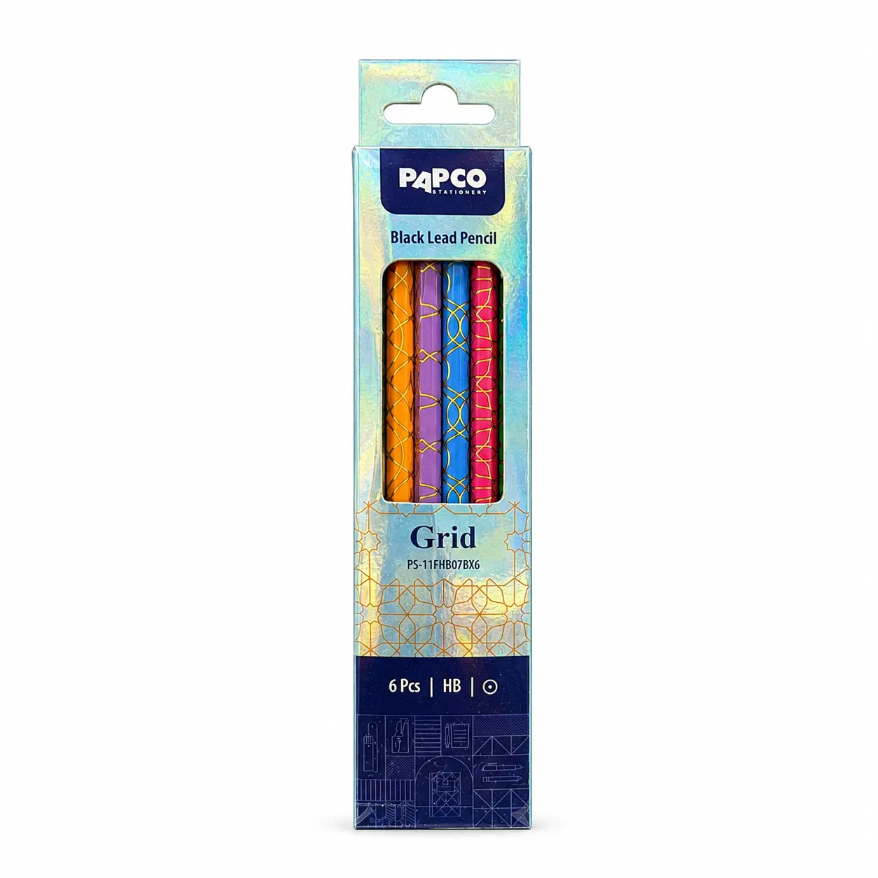 مداد طرحدار 6عددی پاپکو papco
