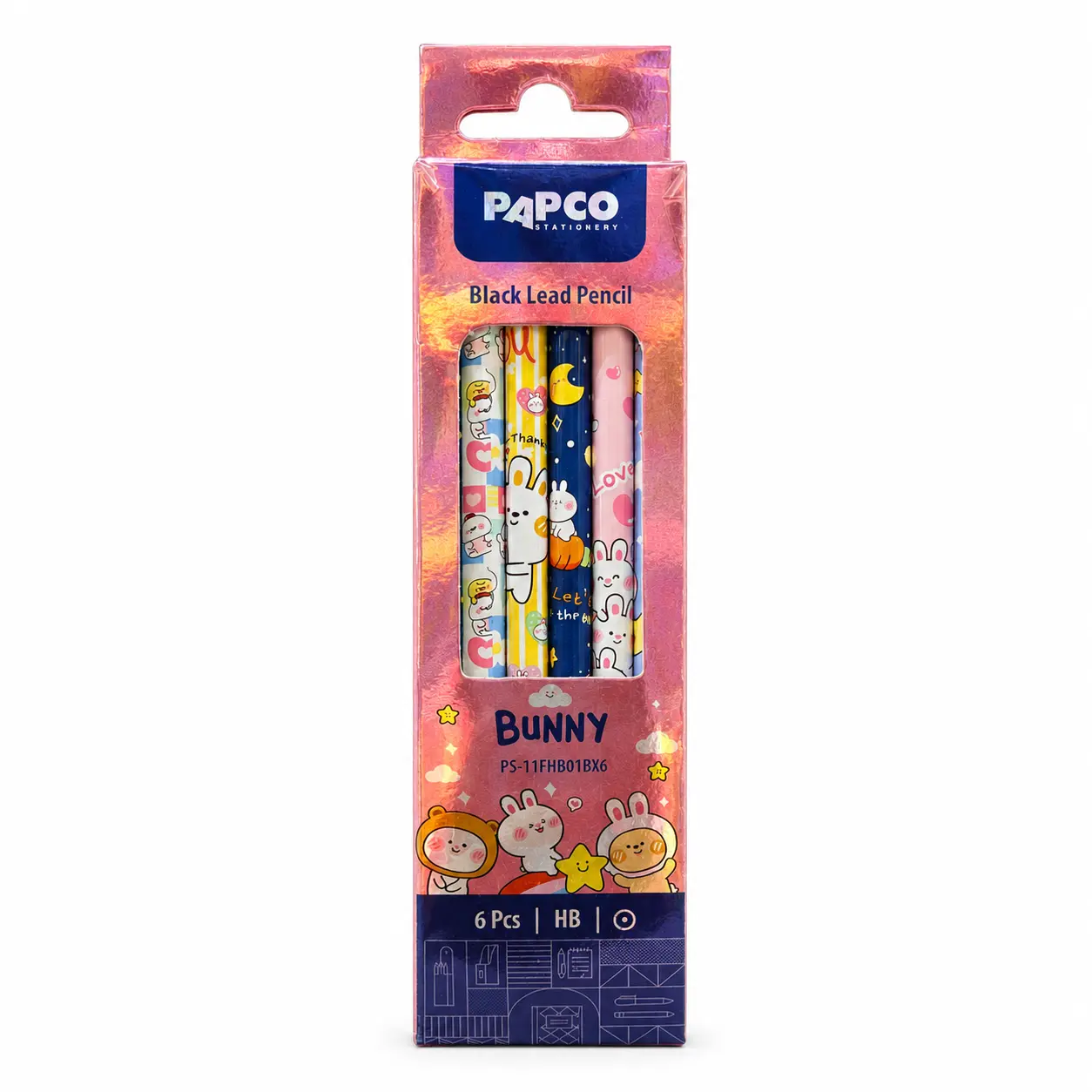 مداد طرحدار 6عددی پاپکو papco