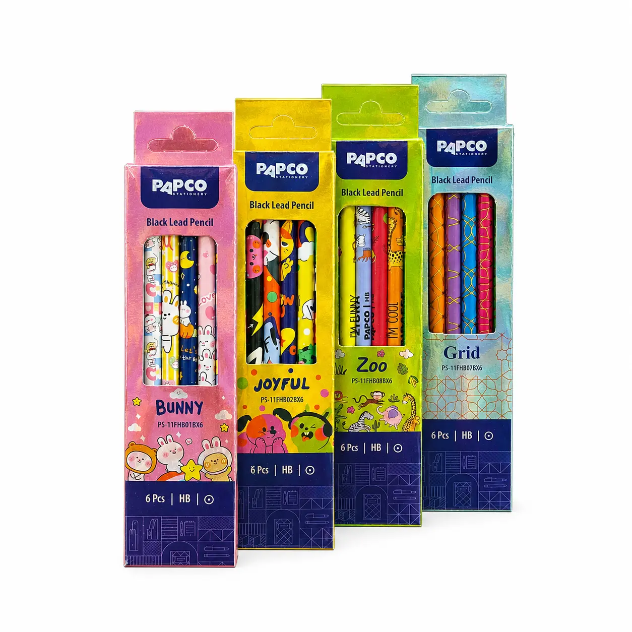 مداد طرحدار 6عددی پاپکو papco