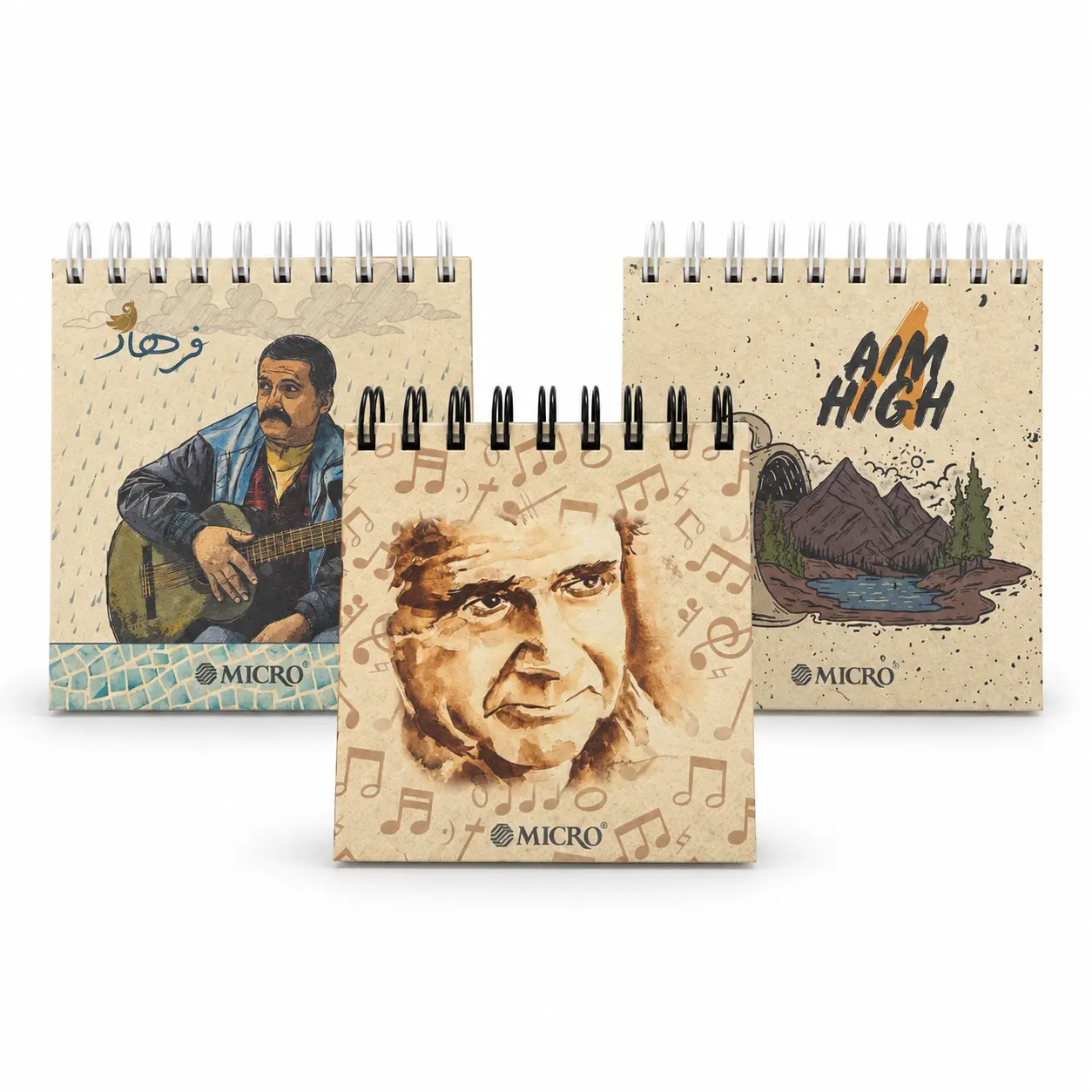 دفترچه 100 برگ کرافت مربعی میکرو micro f7