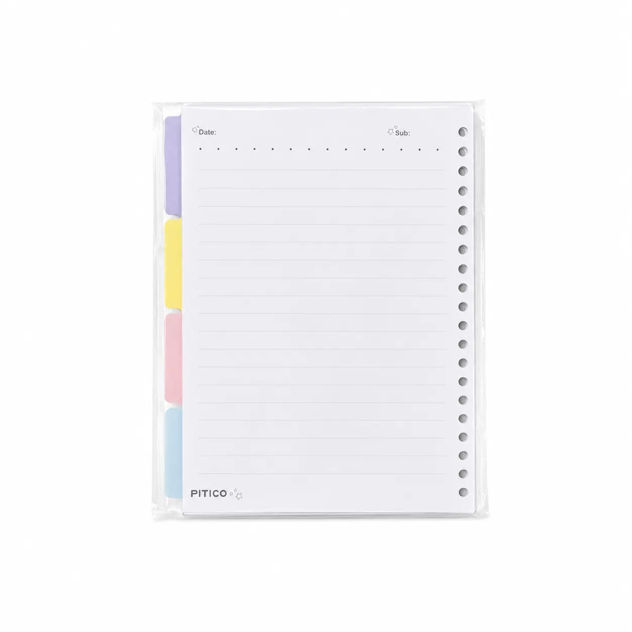 یدک کلاسور 100 برگ 20 حقه A5 پیتیکو PITICO