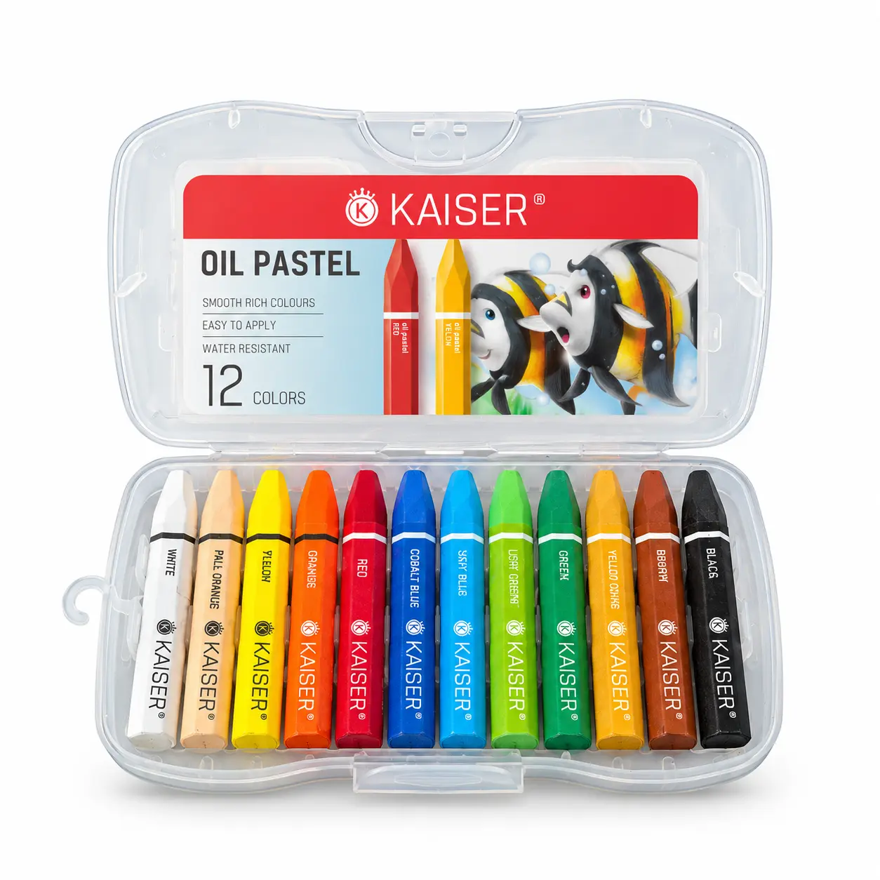 پاستل روغنی کایزر 12 رنگ طلقی KAISER SK460