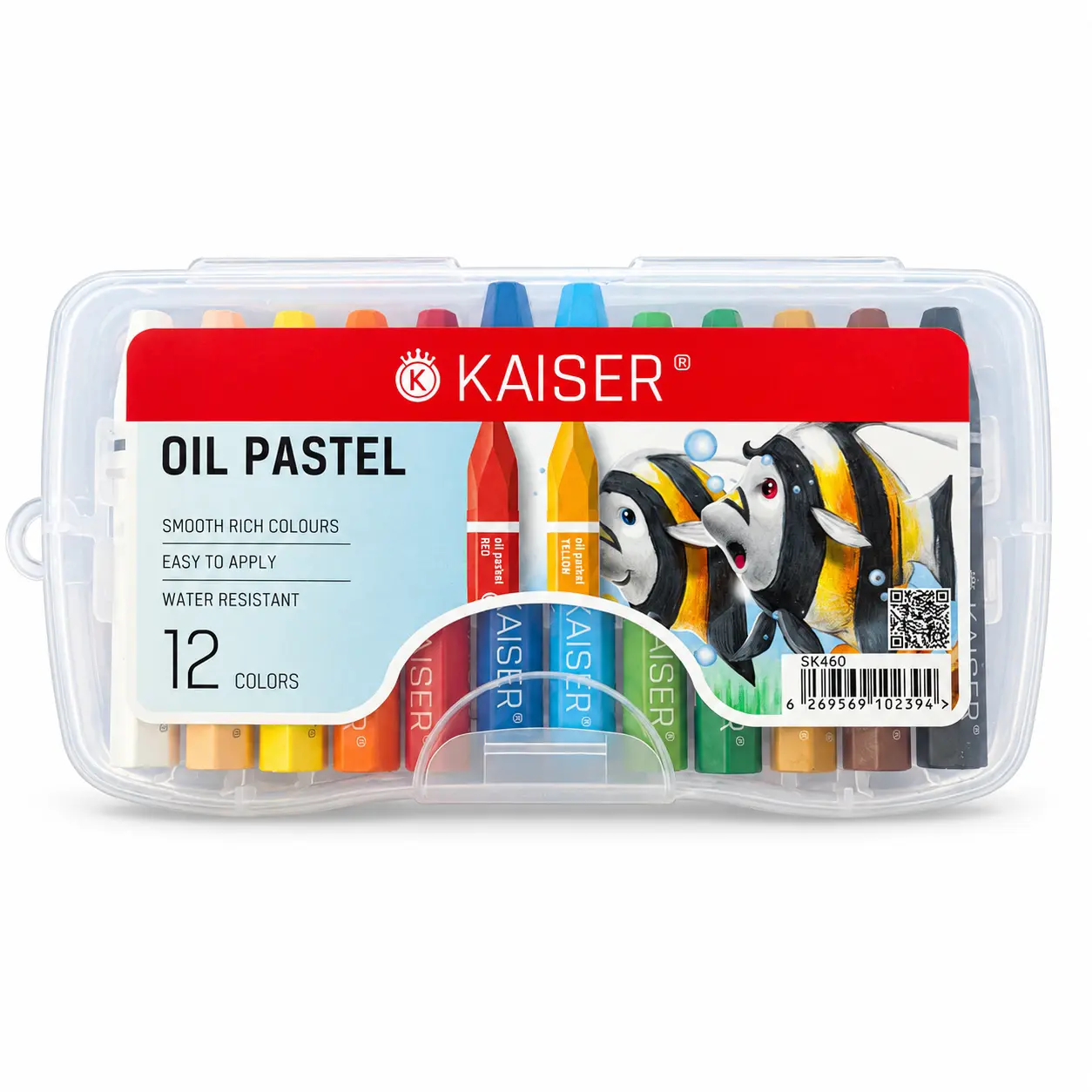 پاستل روغنی کایزر 12 رنگ طلقی KAISER SK460