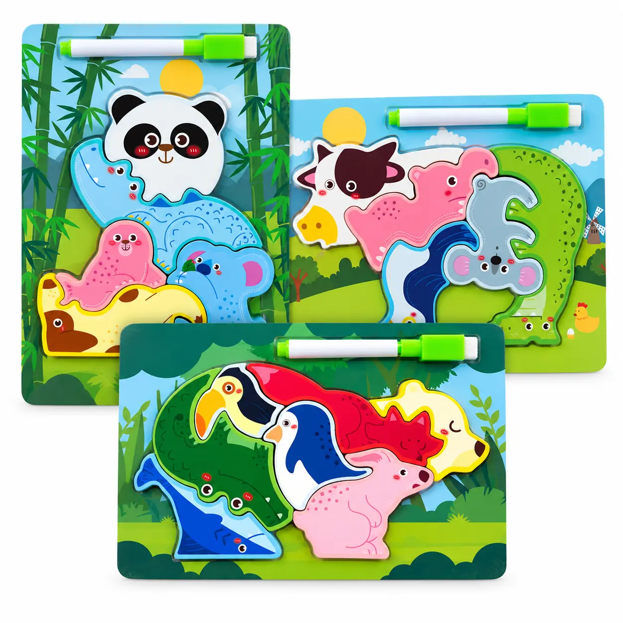 پازل حیوانات آموزشی PUZZELE
