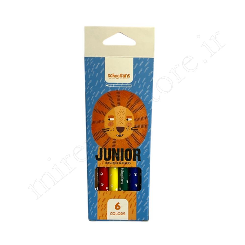 ماژیک 6 رنگ جونیور schoolfans FA922200
