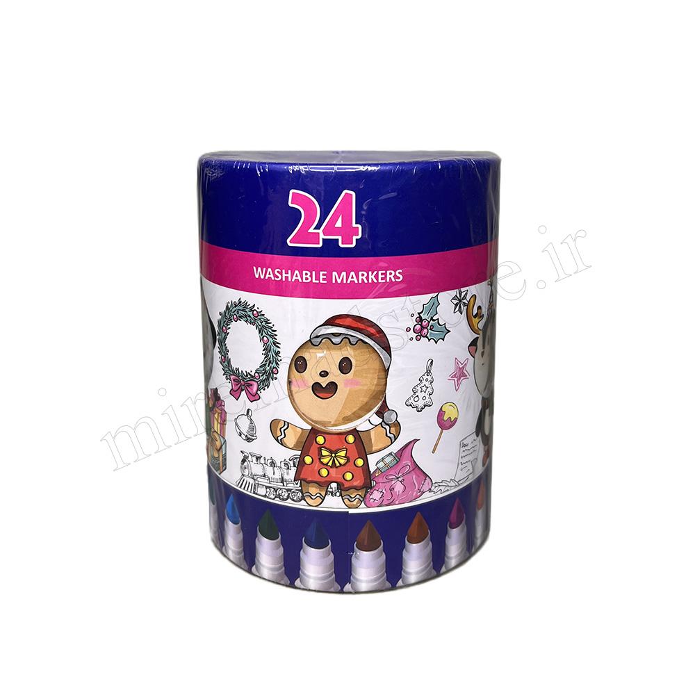 ماژیک 24 رنگ استوانه ای جامبو SCHOOL FANS FA92403