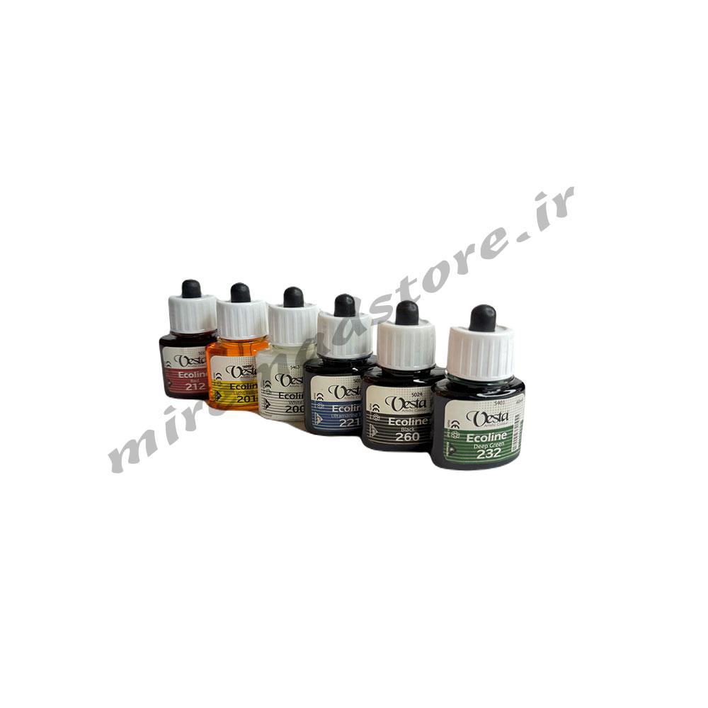رنگ اکولین وستا ست ۶رنگ vesta 40ml
