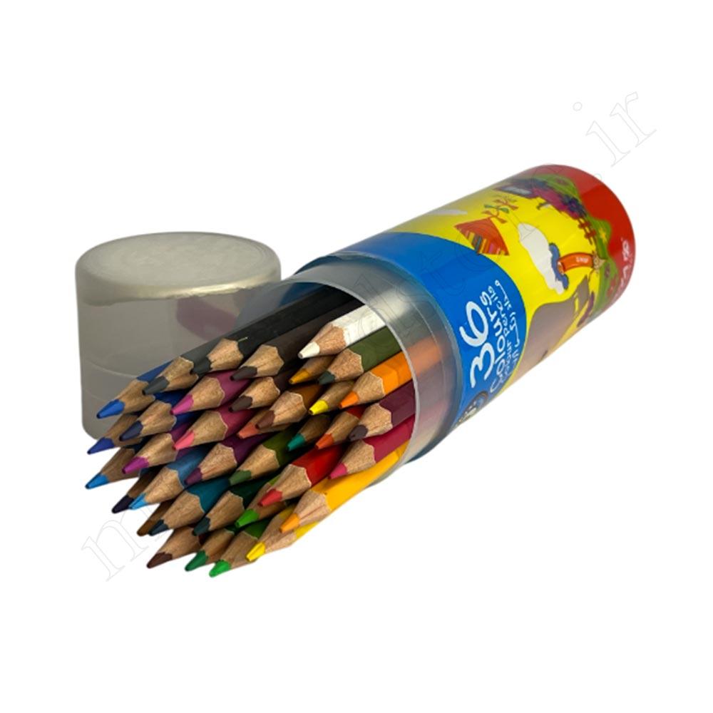 مداد رنگی 36 رنگ استوانه ARYA NO.3053