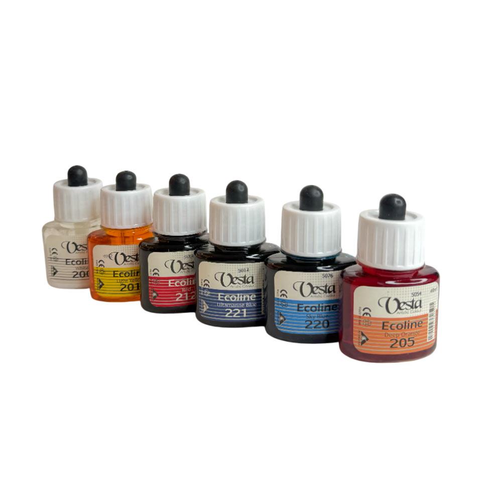 رنگ اکولین وستا ۱۲رنگ vesta 40ml