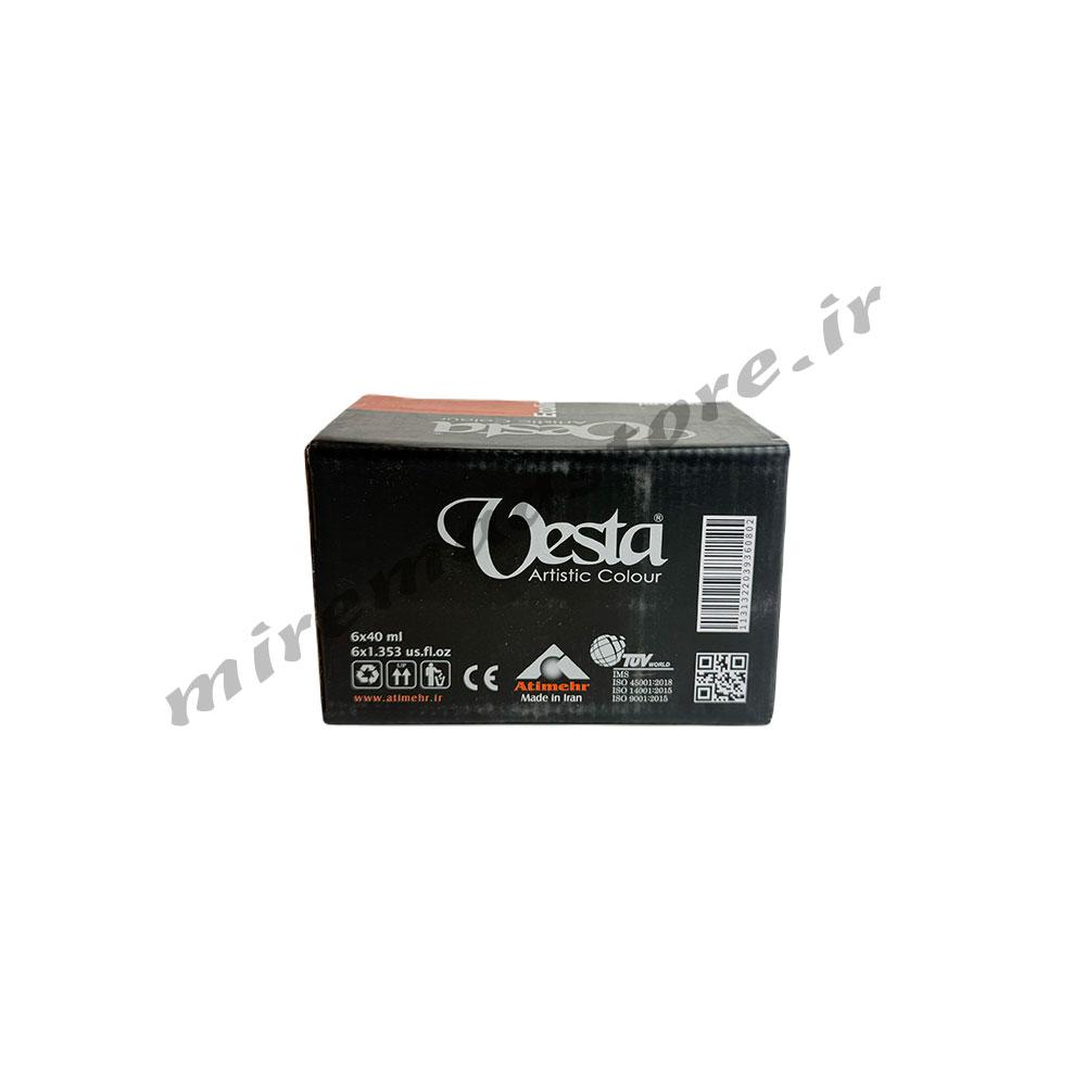 رنگ اکولین وستا ست ۶رنگ vesta 40ml