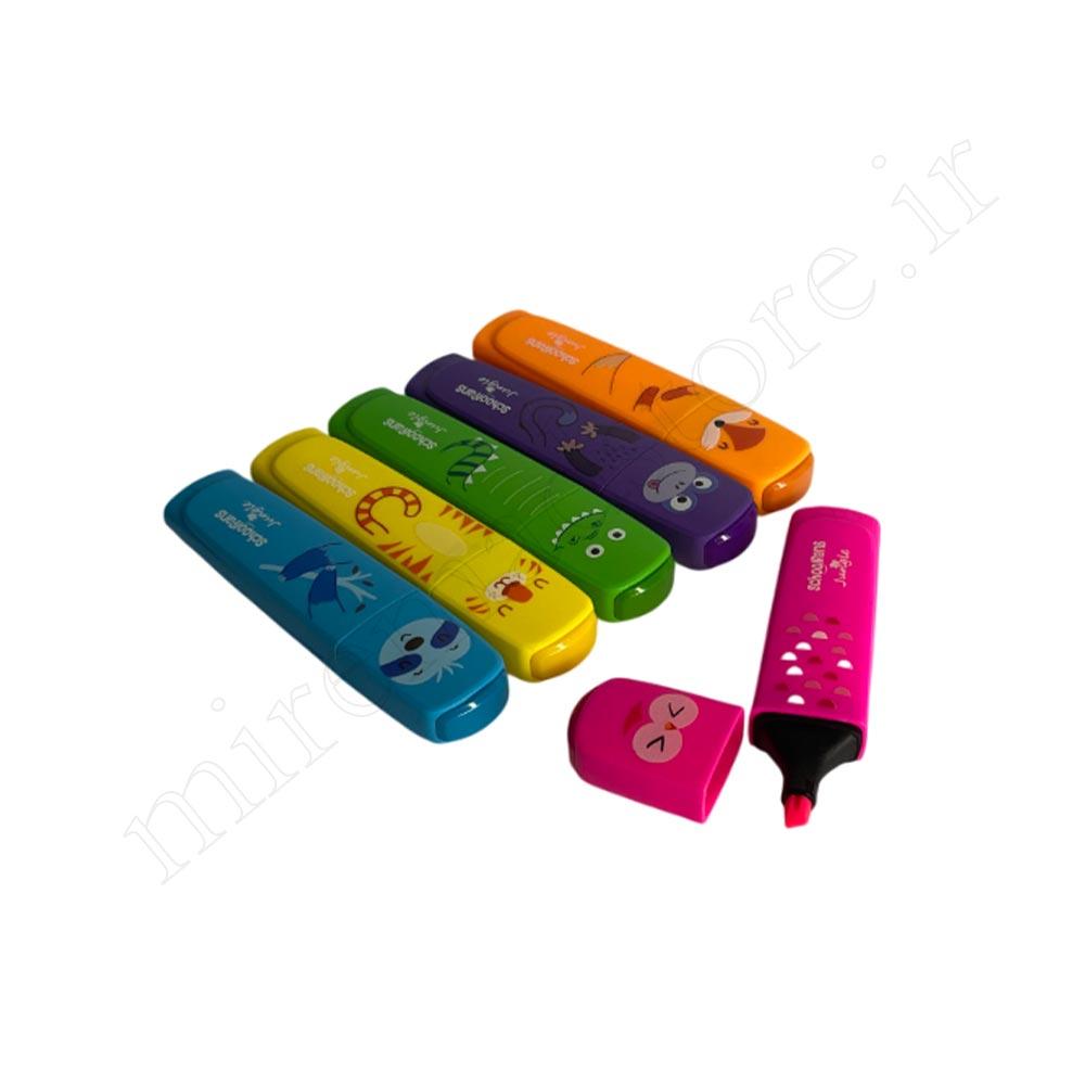 ماژیک هایلایترفانتزی 6 رنگ schoolfans NO:92313