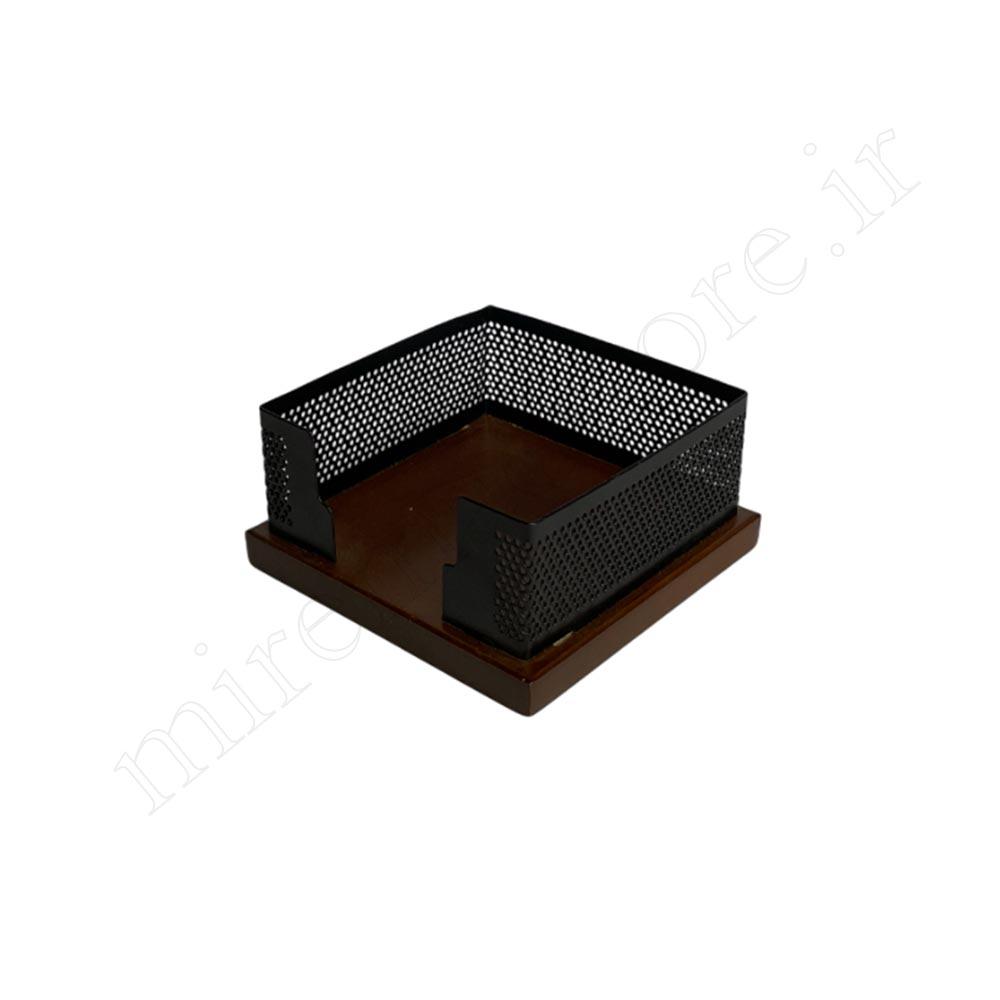 جایادداشتی فلزی توری پایه چوبی STATIONERY04