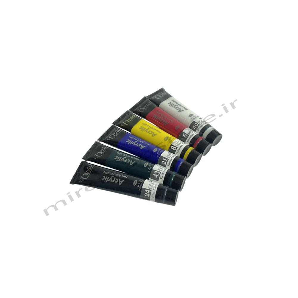 رنگ اکریلیک وستا ۶رنگ vesta 21ml