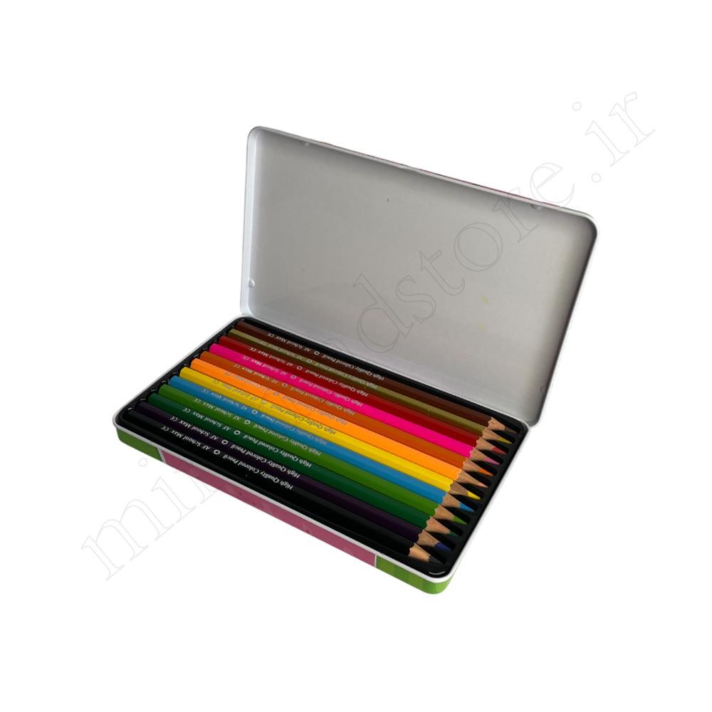 مدادرنگی 12 رنگ فلزی اسکول مکس School max