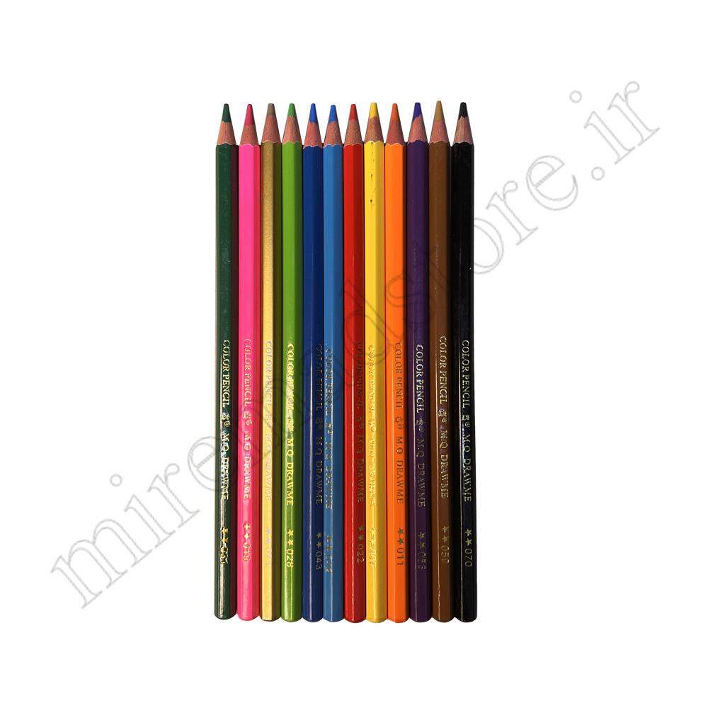 مداد رنگی 12 رنگ جعبه مقوایی ام کیو (MQ)