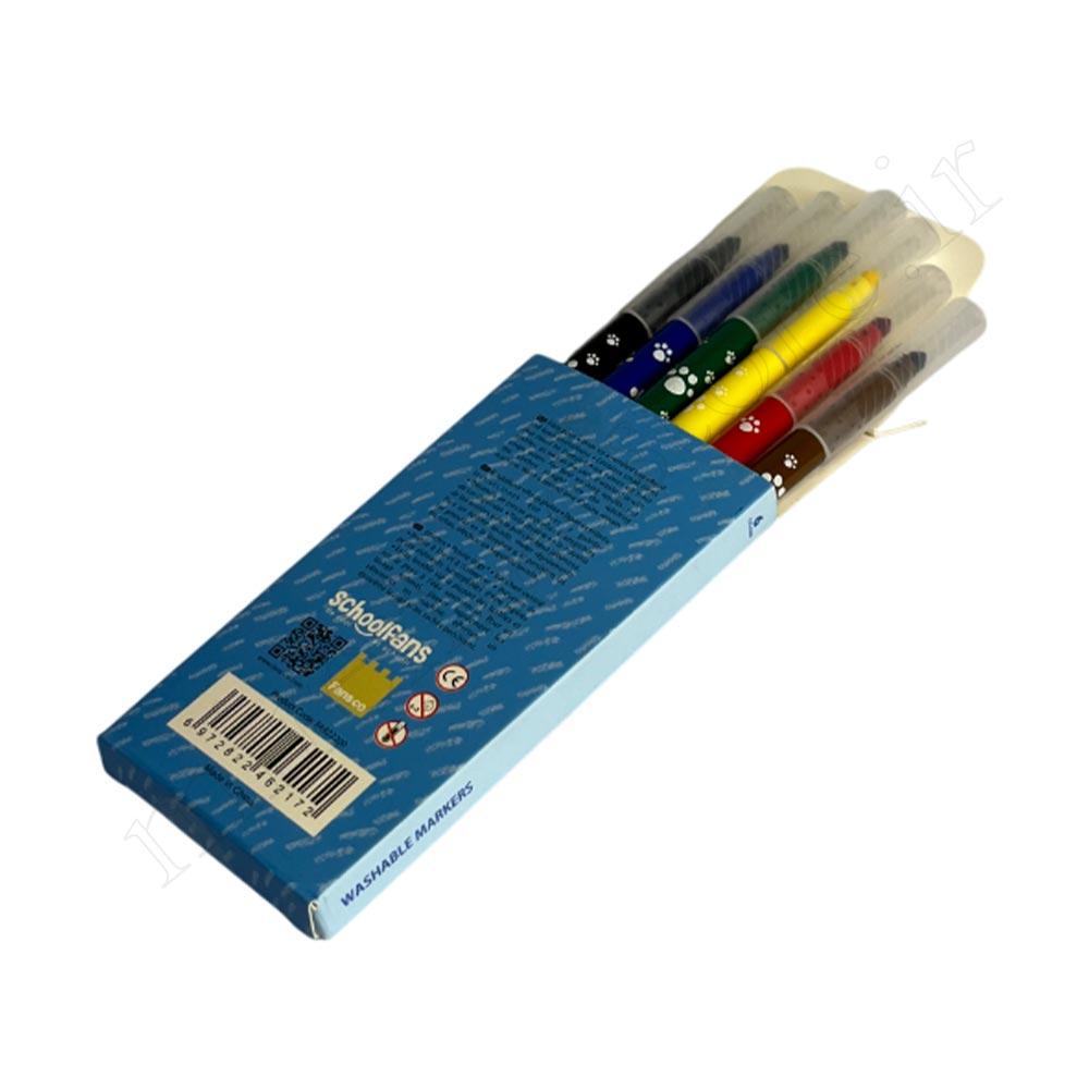 ماژیک 6 رنگ جونیور schoolfans FA922200