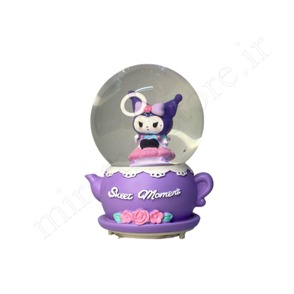 گوی موزیکال کریستالی متوسط kuromi