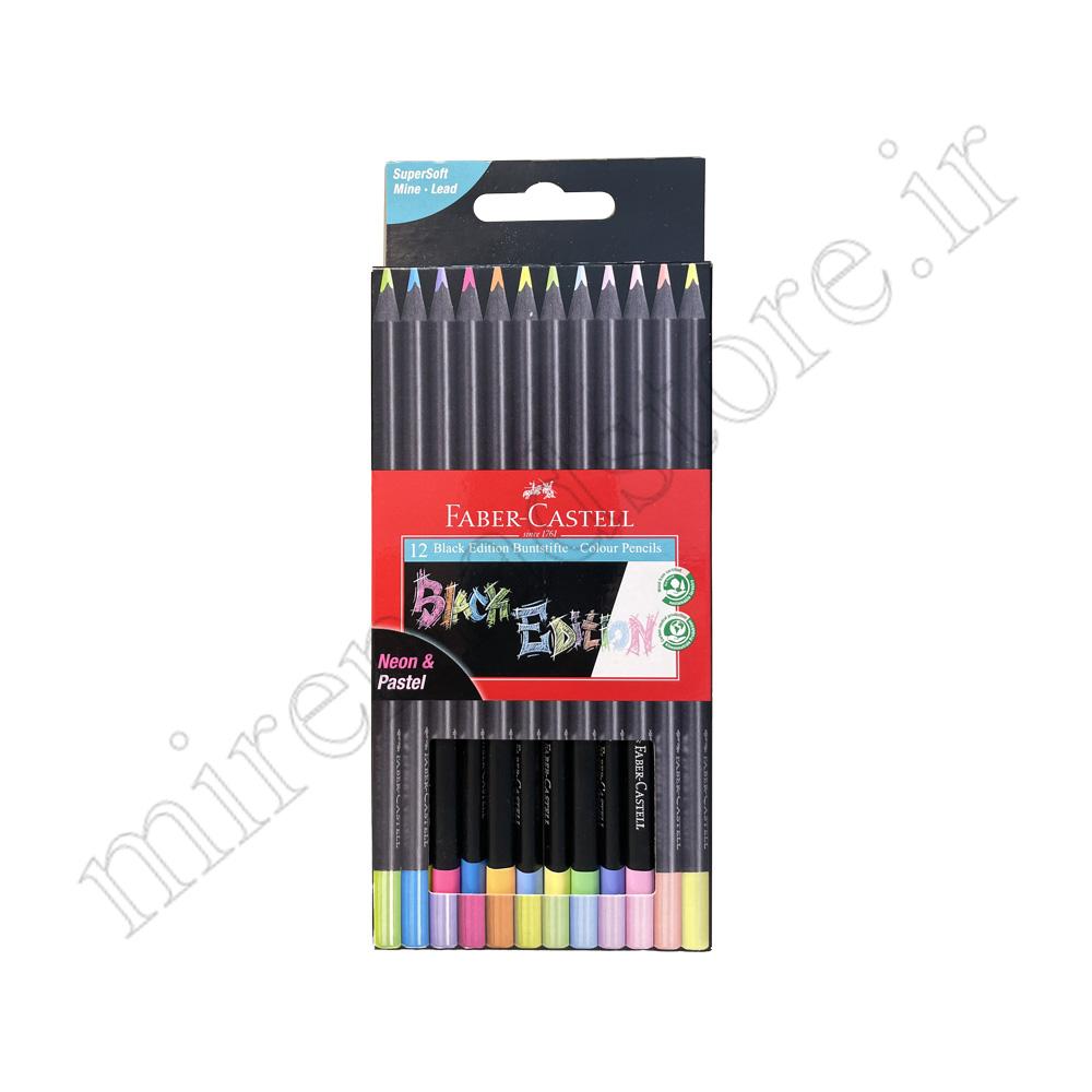 مداد رنگی 12 رنگ بلک ادیشن جعبه مقوایی فابر کاستل (FABER CASTEL )