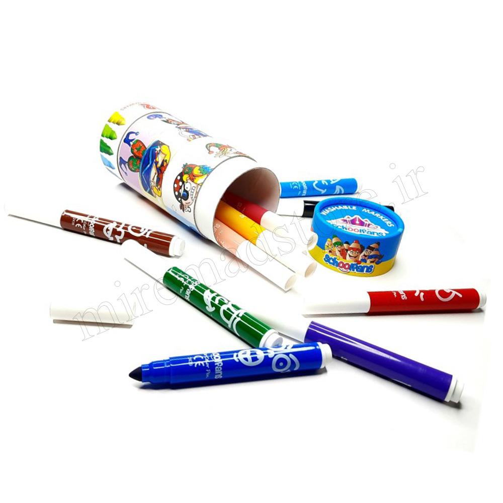 ماژیک 12 رنگ استوانه ای جامبو schoolfans FA-92412