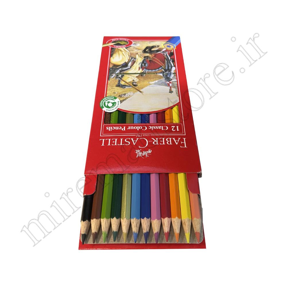 مداد رنگی 12 رنگ جعبه مقوایی فابر کاستل FABER CASTELL