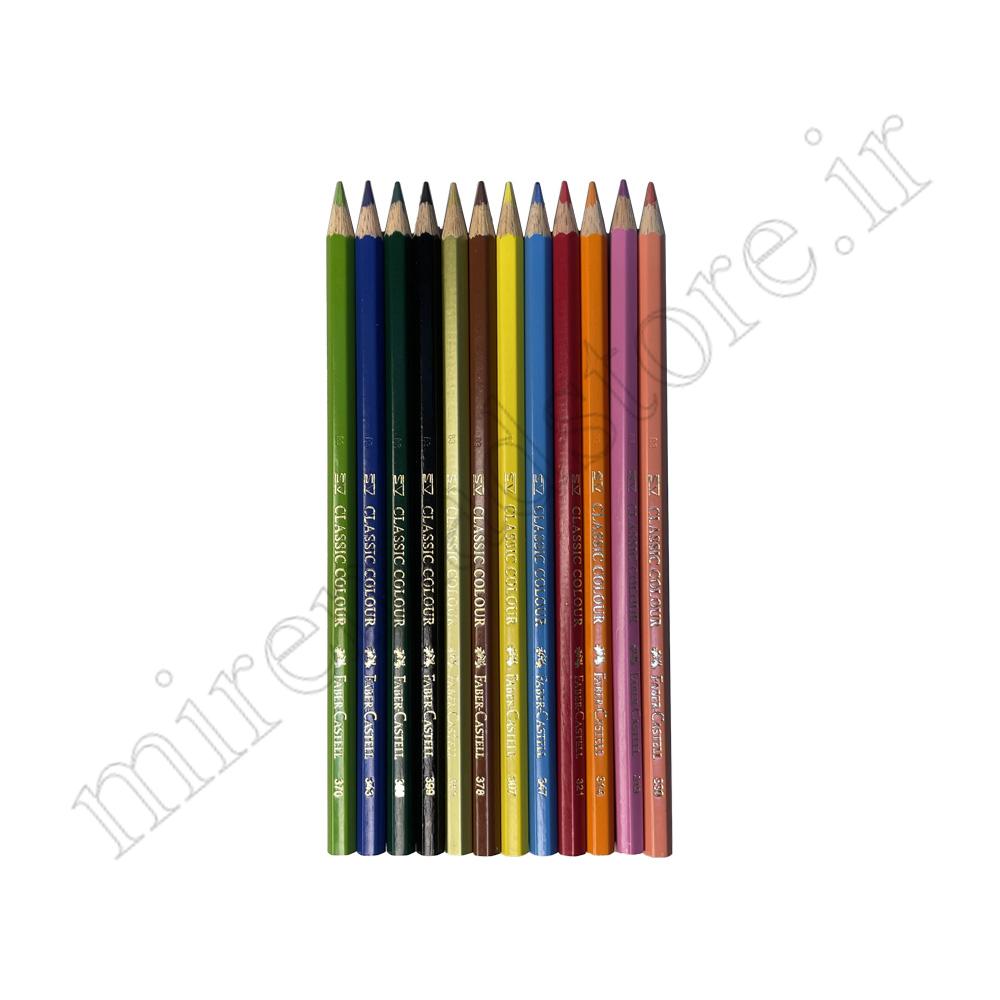مداد رنگی 12 رنگ جعبه مقوایی فابر کاستل FABER CASTELL