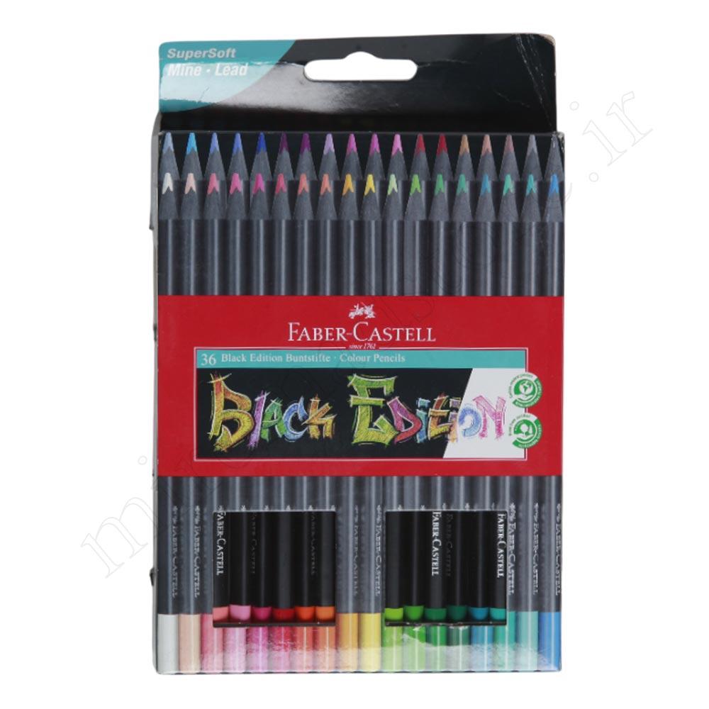 مداد رنگی 36 رنگ فابر کاستل مدل Black Edition